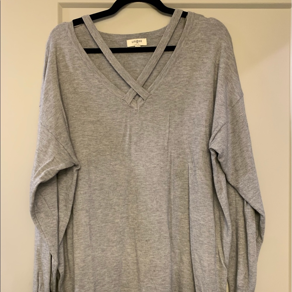 grey sweater